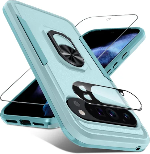 Vista 14 de Janmitta Funda para Google Pixel 8a con Protector de Pantalla + Protector de Lente de Cámara, Resistente a Prueba de Golpes de Servicio Pesado