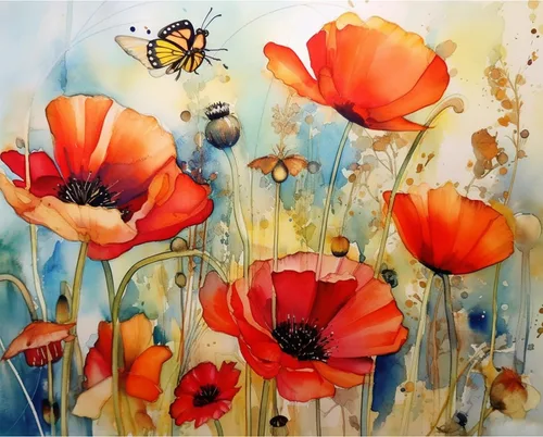 Vista 28 de Tucocoo Kits de pintura de paisaje de girasoles por números con pinceles y pigmento acrílico sobre lienzo para adultos, patrón de mariposas y flores