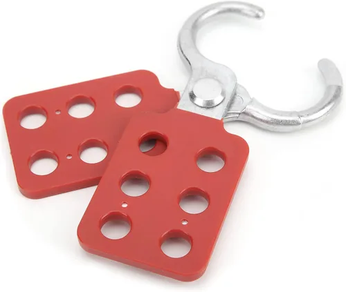 Vista 2 de 10 cerrojos de bloqueo, 6 agujeros de aluminio con bloqueo de seguridad para la industria química, energía eléctrica, gasolina, 0.984 in / 1.0