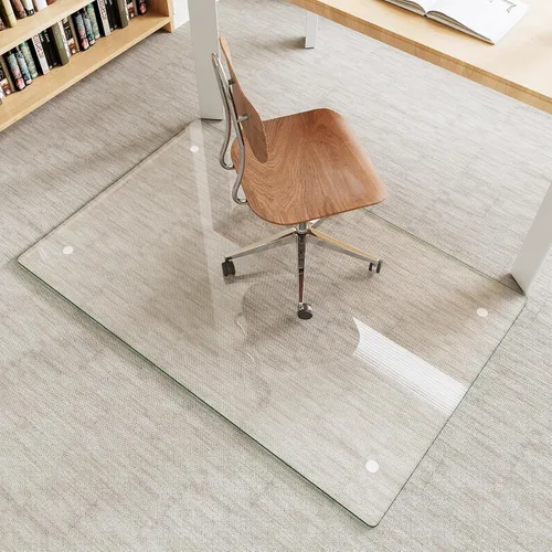 Vista 31 de Alfombrilla de cristal templado gris para silla de 30 x 48