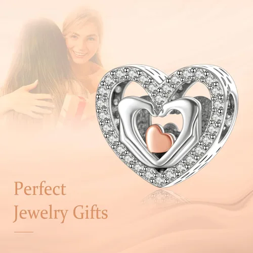 Vista 3 de Annmors Snowflake Charms for Woman-925 Sterling Silver Dangle Pendant Cubic Zirconia BeadGirl Jewelry Beads Gifts for Women BraceletNecklace