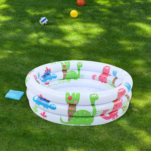 Vista 3 de Sazao Piscina anular para niños, piscina inflable para bebés, redonda, PVC, 23.6 in, ocupación de 2-3, bebé, niño pequeño, niño pequeño
