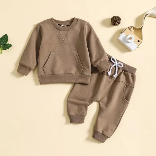 Vista 2 de TBUIALL Ropa de bebé de 3 meses de edad, traje beige, vestidos anudados para bebé, niña recién nacida, vestido de niña de flores de 12-18 meses