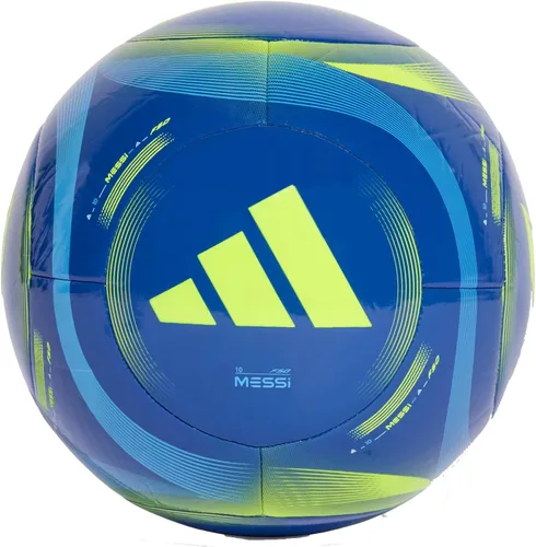 Vista 2 de Adidas Messi Club - Balón de fútbol unisex para adultos, azul real/semi azul explosivo/amarillo solar, 3