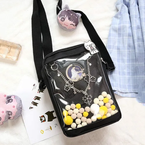 Vista 6 de Vensivy Ita Bag - Bolso cruzado transparente para bricolaje, bolsa de mensajero de anime Itabag Comic Anime