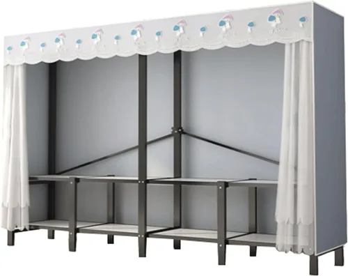 Vista 8 de large closets Large Closet Steel Clothes Closet Portable Wardrobe Closet Foldable Closet 170cm/192cm/220cm for Bedroom Wardrobe Closet Space-saving