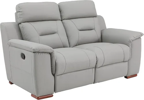 Vista 25 de Blackjack Furniture Walker Leather Match - Sofá reclinable tapizado para sala de estar, madera avellana