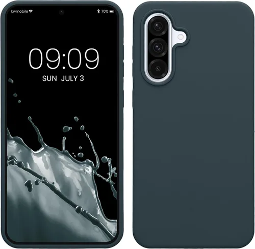 Vista 198 de kwmobile Funda Compatible con Samsung Galaxy A14 5G - Funda de teléfono de TPU y silicona con acabado suave - Verde Lima