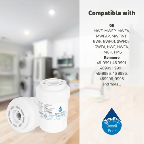 Vista 9 de Paquete de 3 filtros de agua Hotpoint HSS25GFTEBB para refrigerador – Compatible con Hotpoint MWF, MWFP cartucho de filtro de agua para nevera