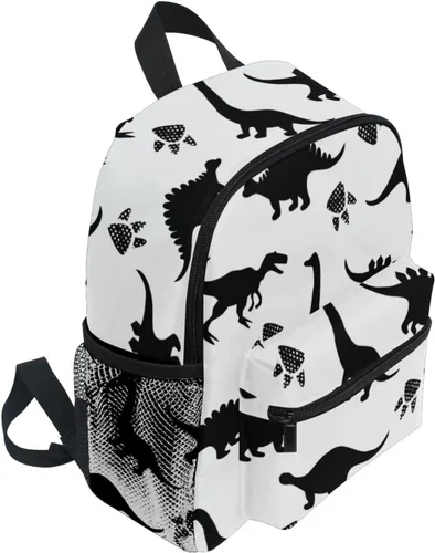 Vista 3 de Mochila personalizada con nombre de dinosaurio para niños pequeños, Multi, Tamaño único, Lindo