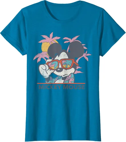 Vista 57 de Disney Mickey and Friends Mickey Mouse Tropical Retrato Camiseta S Negro