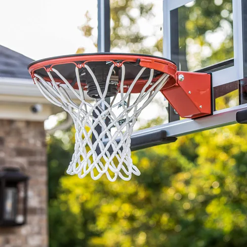 Vista 33 de Goalrilla El bloqueador de llantas de baloncesto protege tu aro con un sistema de bloqueo, color negro