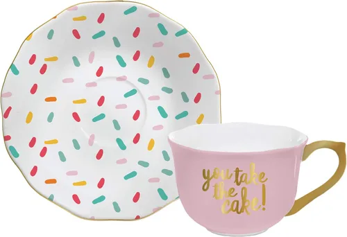 Vista 5 de Best Mom Ever - Taza de té y platillo de porcelana de 5 onzas