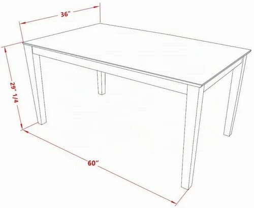 Vista 6 de East West Furniture CANO6-LWH-W - Juego de mesa de comedor moderno de 6 piezas que contiene una mesa rectangular de madera y 4 sillas de comedor