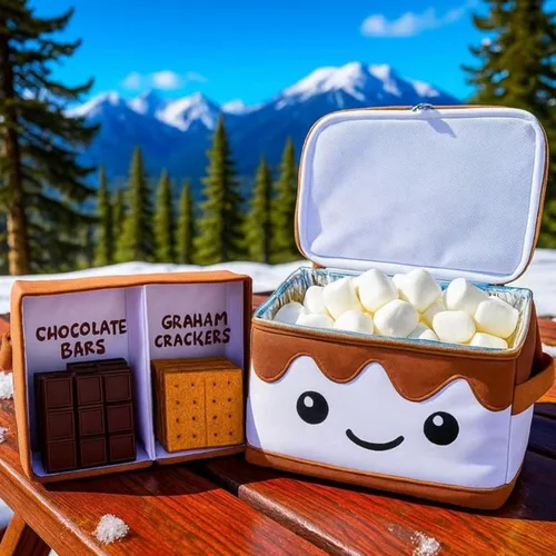 Vista 4 de THE S'MORES COMPANY - Organizador de S'mores con bandeja, kit de caja de aperitivos S'mores para suministros de S'mores, accesorios de camping