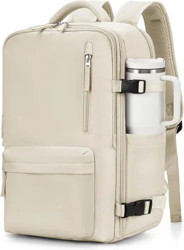 Vista 30 de VGCUB Mochila grande de viaje para trabajo, negocios, mochila para computadora portátil aprobada para vuelo, para mujeres y hombres, mochila