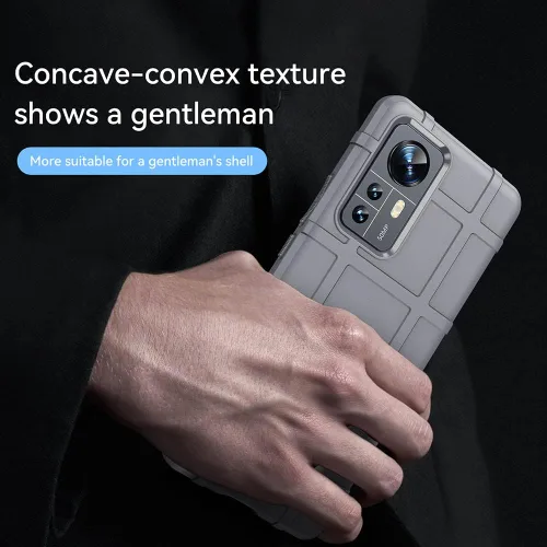 Vista 5 de Funda delgada para Xiaomi 12 Pro, resistente funda protectora con grado militar a prueba de golpes, probada contra caídas y cubierta protectora