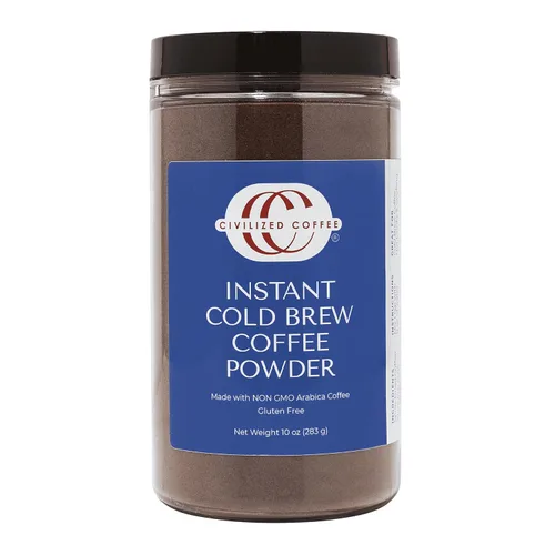 Vista 9 de Civilized Coffee Frío instantáneo de gránulos de café sin OMG (5 onzas) 100% Arabica Coffee, Approximately 50 Servings, Medium Dark Roast, Smooth