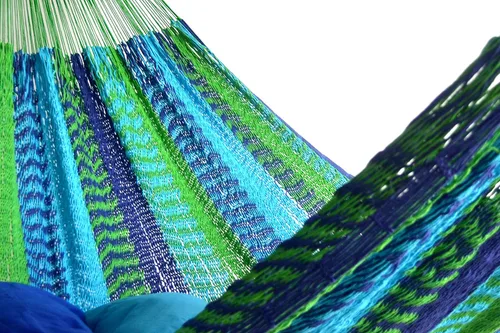 Vista 2 de HAMMOCKS RADA - Cuerda súper gruesa de algodón - Estilo maya (color océano)