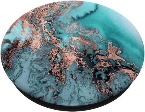 Vista 2 de Agarre y soporte PopSockets de acuarela de rosa verde azulado para teléfonos y tabletas