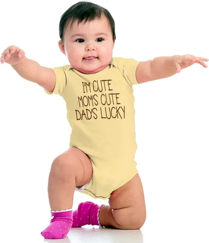 Vista 4 de Brisco Brands Nuevos padres linda mamá Lucky Dad divertido bebé mameluco niños o niñas