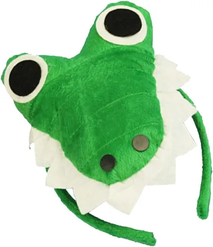 Vista 4 de Diadema de animales de felpa para fiesta de pelo, accesorio de disfraz de cosplay - cocodrilo