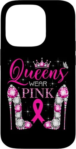 Vista 17 de iPhone 16 Queens Wear Rosa Concientización del Cáncer de Mama Estuche de Cinta Rosa