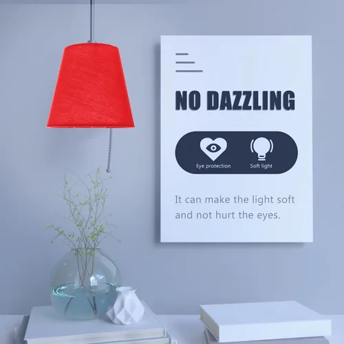 Vista 3 de OSALADI Pantalla de lámpara de araña de pared de tela para dormitorio, sala de estar