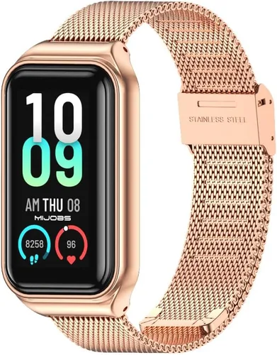 Vista 14 de Correa de repuesto de metal para Amazfit Band 7, compatible con Amazfit 7 Fitness Tracker