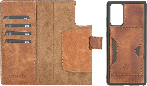 Vista 15 de Venito Florence - Funda de piel compatible con Samsung Galaxy S9, extra segura con bloqueo RFID, cartera desmontable para teléfono (gris decolorado)