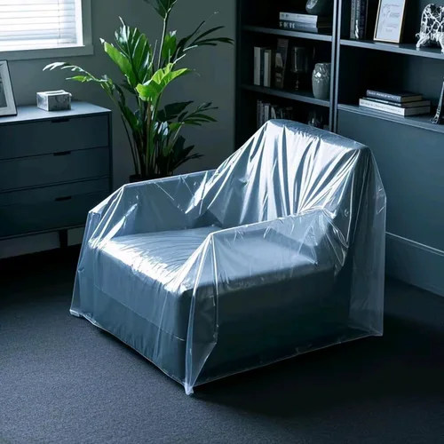 Vista 2 de TopSoon Paquete de 2 fundas de plástico para silla de almacenamiento, impermeables, a prueba de polvo, bolsa de sofá de 46 x 76 pulgadas