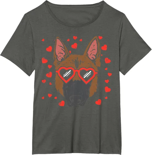 Vista 97 de Camiseta de regalo para perro con cara de pastor alemán, Negro, S