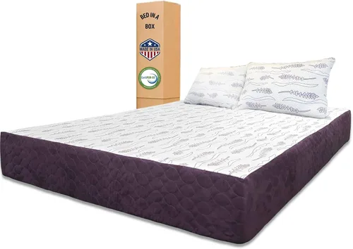 Vista 6 de Sleep Touch Lavender Luxury - Colchón y almohada de espuma viscoelástica con infusión de gel, 10 pulgadas, certificado CertiPUR-US, cama en caja