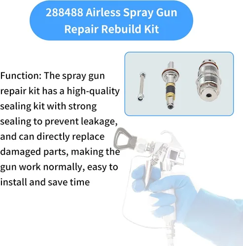 Vista 7 de 288488 Kit de reparación de pistola apto para contratista FTX II Airless Gun Tool, reemplaza 288-488 288430 288420
