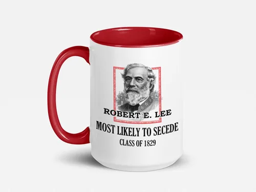 Vista 15 de Soul'n'Passions General E. Lee Gettysburg Confederate Stuff - Taza de cerámica con más probabilidades de secretar Robert E Lee, 11 onzas, color negro