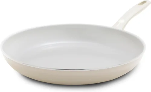 Vista 12 de GreenPan Dover - Sartén antiadherente de cerámica saludable de 10 pulgadas, sin PFAS, apta para lavavajillas, mango de agarre cómodo, gris