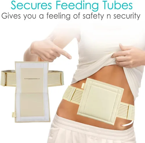 Vista 8 de Cinturón de tubo de alimentación transpirable, cinturones de tubos G, cinturón de tubo de clavija, soporte elástico para tubo G, suministros