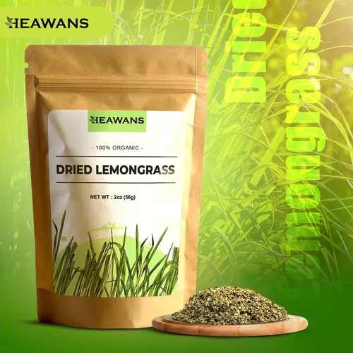 Vista 2 de Hierba de limón seca orgánica cortada 2 oz / 56 g