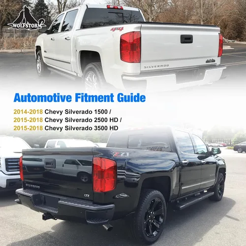 Vista 7 de WOLFSTORM Luces traseras LED para Chevy Silverado 1500 2014-2018, Chevy Silverado 2500/3500HD 2015-2018, no compatible con Silverado con luz trasera