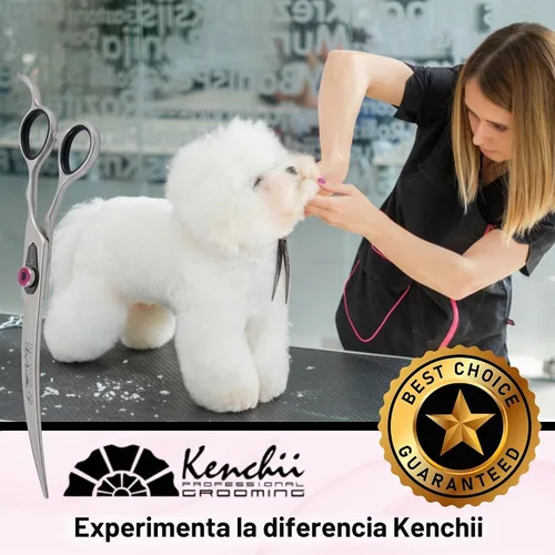 Vista 6 de Kenchii Love Dog Grooming Shears, 8in Curved