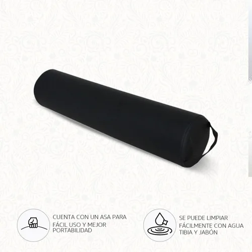 Vista 4 de Almohadón Redondo Completo de Massage Pro, 6 pulgadas X 26 pulgadas, RXZT005 Black, Negro, 1