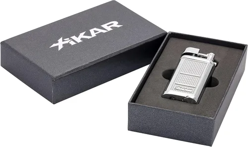 Vista 7 de Xikar Encendedor de tubería de tubería, sistema de encendido de pedernal reemplazable, tapa de encendido con bisagras, recargable, plateado