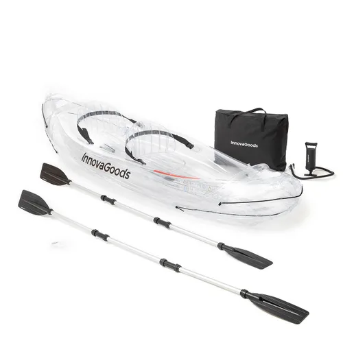 Vista 23 de Kayak Hinchable Transparente con Accesorios Paros InnovaGoods 312 cm 2 plazas