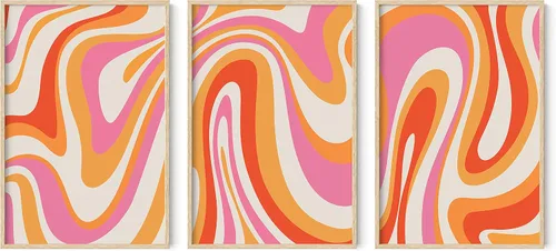 Vista 56 de HAUS AND HUES - Arte de póster Bauhaus - Juego de 3 arte de pared abstracto moderno, pósteres vintage e impresiones, arte de pared azul y amarillo
