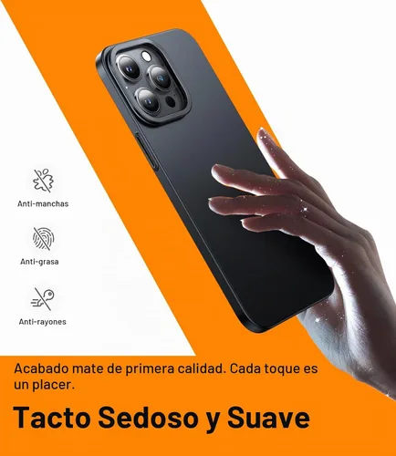 Vista 6 de TORRAS Funda magnética de ajuste delgado para iPhone 15 Pro, compatible con MagSafe, soporte de cámara, funda protectora delgada y antiarañazos mate