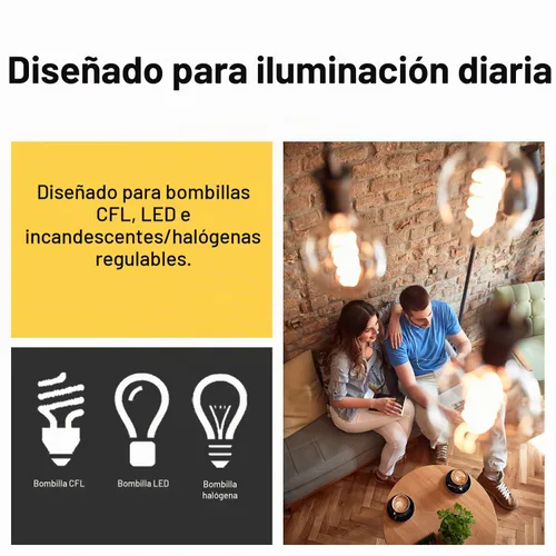 Vista 3 de Legrand Radiant - Interruptor de luz LED de 450 W, 3 vías, color níquel, paquete de 1
