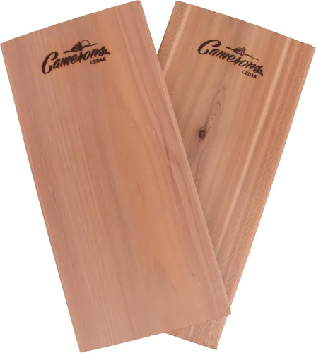 Vista 7 de Tablones para asar – Paquete de 2 tablas de cedro – Cedro occidental premium de 5.5 x 11.5 pulgadas para salmón a la barbacoa, mariscos, filetes
