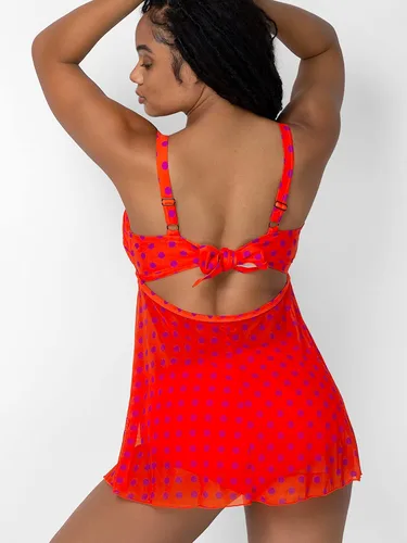 Vista 4 de Smart and Sexy Top de natación con volantes y volantes para mujer SA623