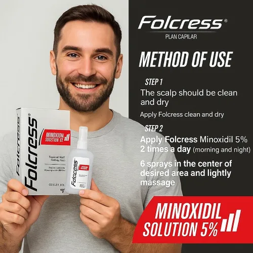 Vista 5 de Generic Tratamiento de pérdida de cabello Minoxidil 5% (paquete de 2), Gris
