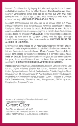 Vista 6 de GREAT CLIPS Solutions - Acondicionador nutritivo sin enjuague, espray de 8 onzas, desenreda e hidrata el cabello